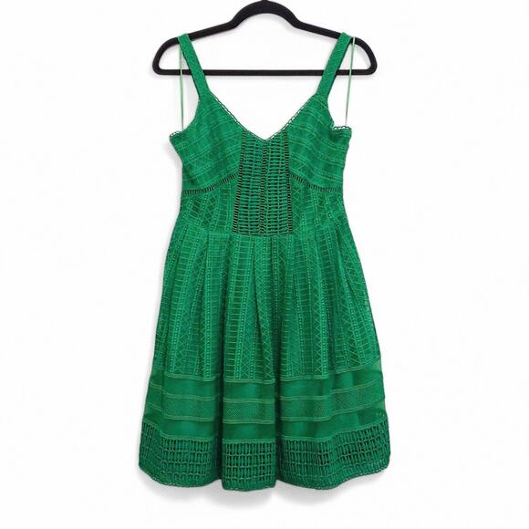 Anthropologie Greylin Women’s Dress Cottagecore Romantic Fit & Flare Green Sz S - Picture 2 of 11